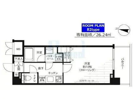 ステージファースト新宿西落合(1K/7階)の間取り写真