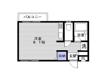 リオドール大塚(ワンルーム/1階)の間取り写真