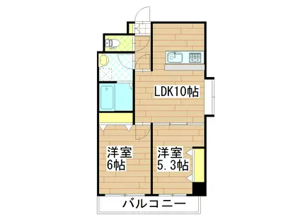 アプリコット・G(2LDK/4階)の間取り写真