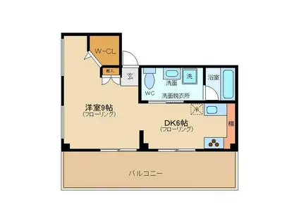 メゾン和田(1DK/4階)の間取り写真