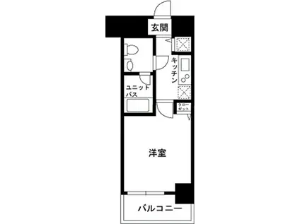 スカイコート都立大学第3(1K/8階)の間取り写真