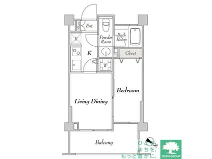 MYRIA RESIDENCE SENZOKU(1DK/2階)の間取り写真