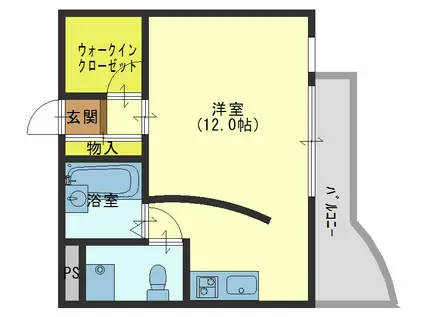 ユア・アーク(1K/5階)の間取り写真