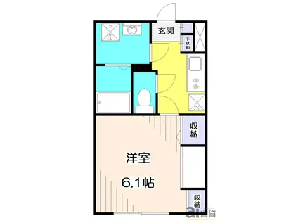 リブリ・クアイエット(1K/1階)の間取り写真