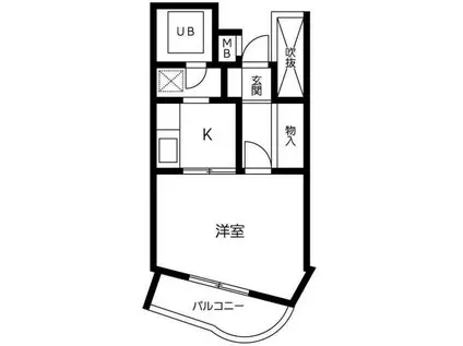 タプラ相武台(1K/1階)の間取り写真