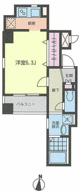 ル・ポエーム(1K/5階)の間取り写真