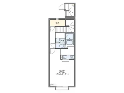 レオネクストフォレストI(1K/2階)の間取り写真