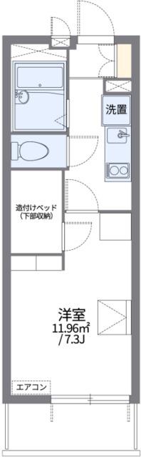 レオパレスヴィハール南六郷(1K/1階)の間取り写真