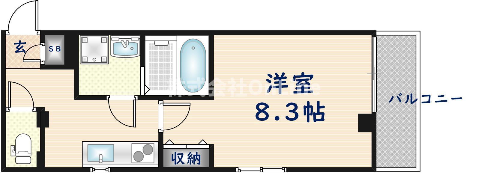 エムズコート小阪(1K/4階)の間取り写真