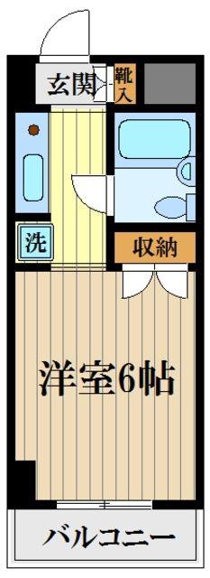 スカイコート八王子(ワンルーム/3階)の間取り写真