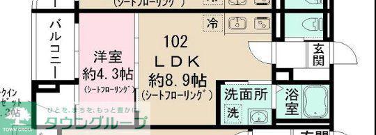 東京都練馬区上石神井南町計画(1LDK/1階)の間取り写真