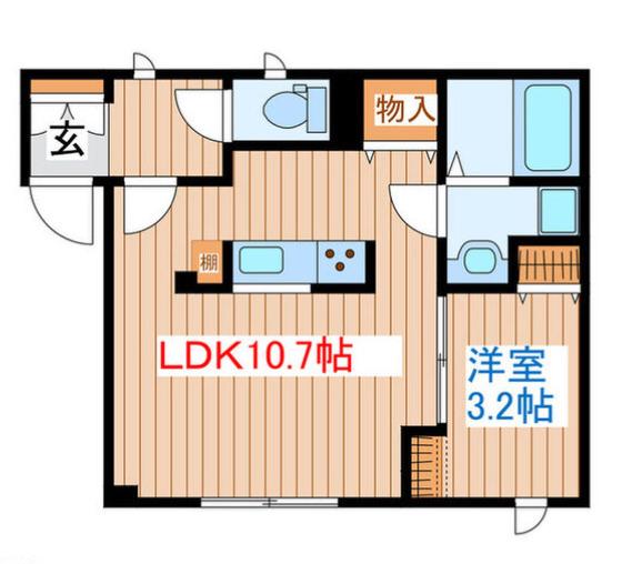 ARCIA長町一丁目(1LDK/1階)の間取り写真