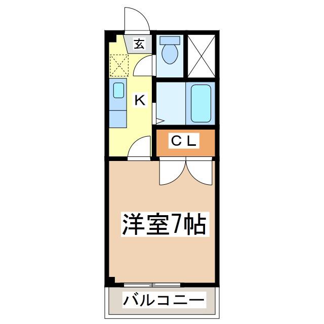 プチメゾンMN I(1K/4階)の間取り写真