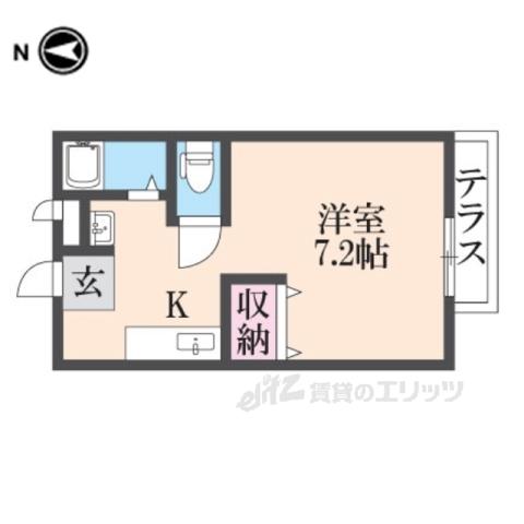 サクラハイツ(1K/1階)の間取り写真