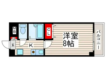 イーストパレス(1K/2階)の間取り写真