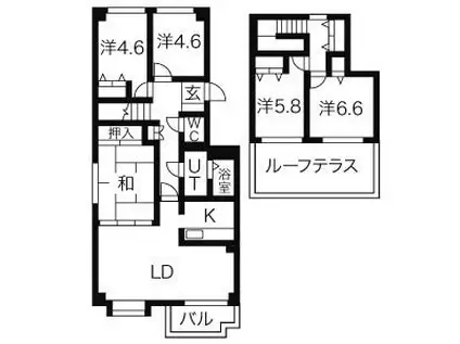 第2エクセルナガタ(5LDK/4階)の間取り写真