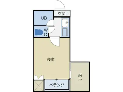 マルイハイツA(1K/2階)の間取り写真