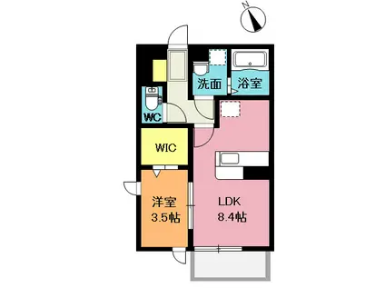 G-GRANDE(1LDK/3階)の間取り写真