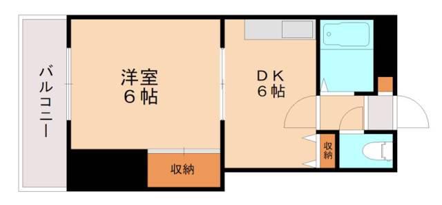 メモリープラザ九産大前(1DK/5階)の間取り写真