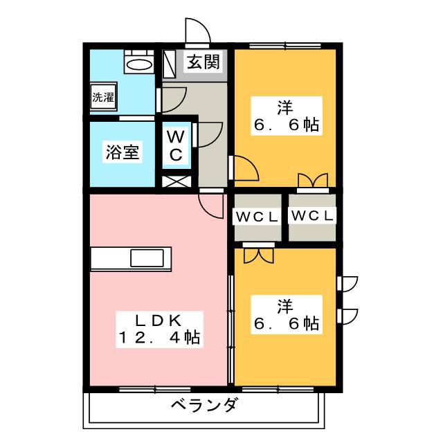フォルテコート本郷町(2LDK/3階)の間取り写真