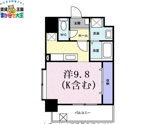 アイヒルズスミヨシ(ワンルーム/3階)の間取り写真