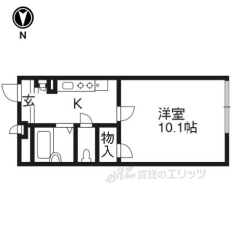 レオパレス東寺(1K/1階)の間取り写真