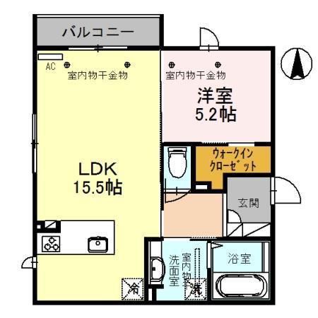 ヴェルドミールII(1LDK/3階)の間取り写真