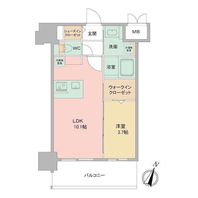 LOUIS RESIDENCE弁天町(1LDK/6階)の間取り写真