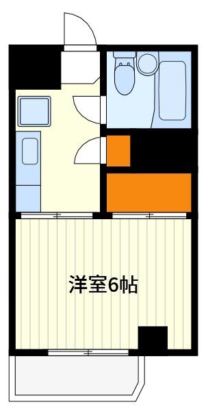 メゾンエスポワール(1K/3階)の間取り写真