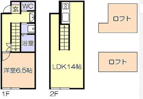 ALLEY6(1LDK/1階)の間取り写真