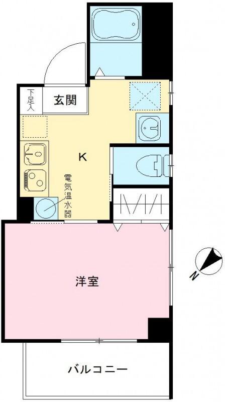 みおつくし堂島II(1K/2階)の間取り写真