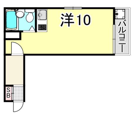 サンパレス21高座(ワンルーム/2階)の間取り写真