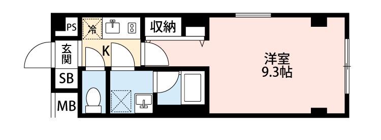 BCASA千住大橋(1K/1階)の間取り写真