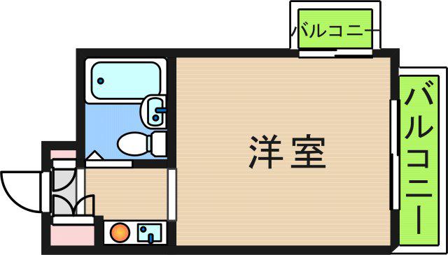エムテック山王(1K/6階)の間取り写真