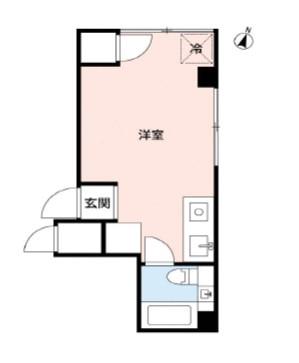 第3池ヶ谷ビル(ワンルーム/5階)の間取り写真