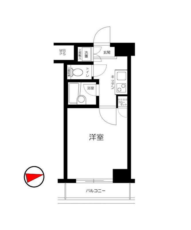 ルーブル新橋(1K/5階)の間取り写真