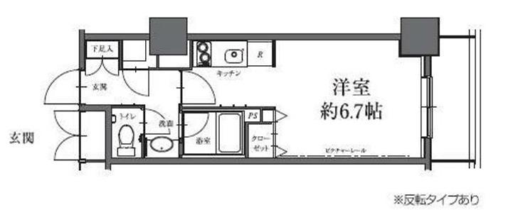 HF駒沢公園レジデンスTOWER(ワンルーム/4階)の間取り写真