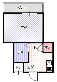 ハイツ和(1K/1階)の間取り写真
