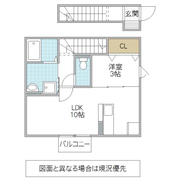 エスキーナ(1LDK/2階)の間取り写真