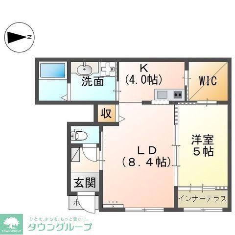 オリーヴァ OLIVA(1LDK/1階)の間取り写真