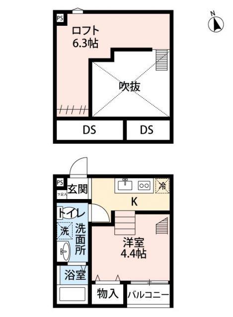INFINITY 東大宮インフィニティ(ワンルーム/1階)の間取り写真
