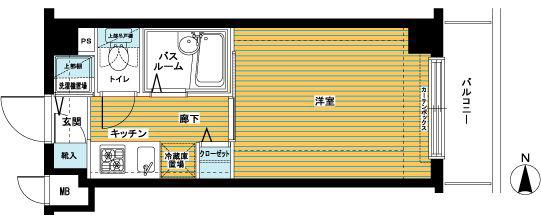 トーシンフェニックス高円寺南(1K/2階)の間取り写真
