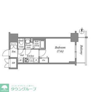SHOKEN RESIDENCE名古屋(1K/15階)の間取り写真