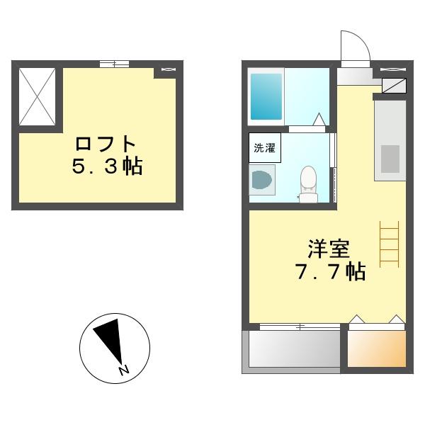 アモリール(ワンルーム/1階)の間取り写真