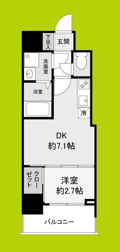 セレニテ谷町四丁目アリエ(1DK/7階)の間取り写真