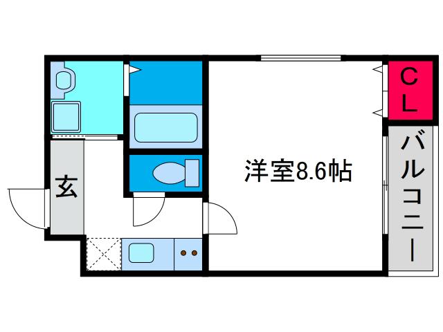 フジパレス阿倍野丸山通I番館(1K/3階)の間取り写真