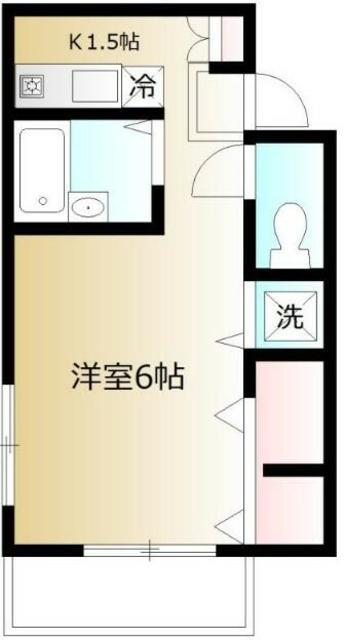 プチブランシェ(ワンルーム/2階)の間取り写真