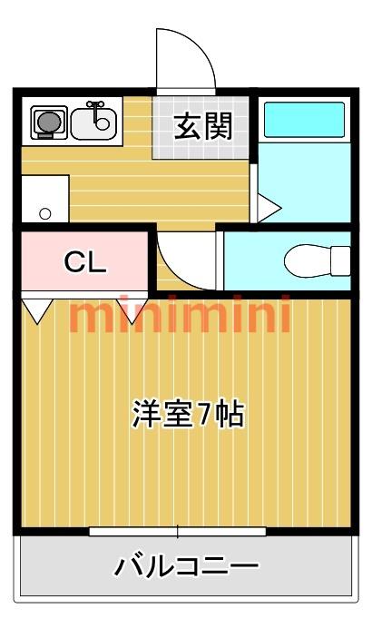 TS SQUARE NOMICHO(1K/5階)の間取り写真