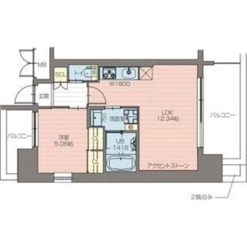 プレジオ阿波座(1LDK/4階)の間取り写真