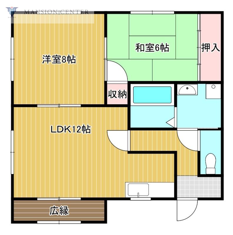 プラネットC棟(2LDK/2階)の間取り写真